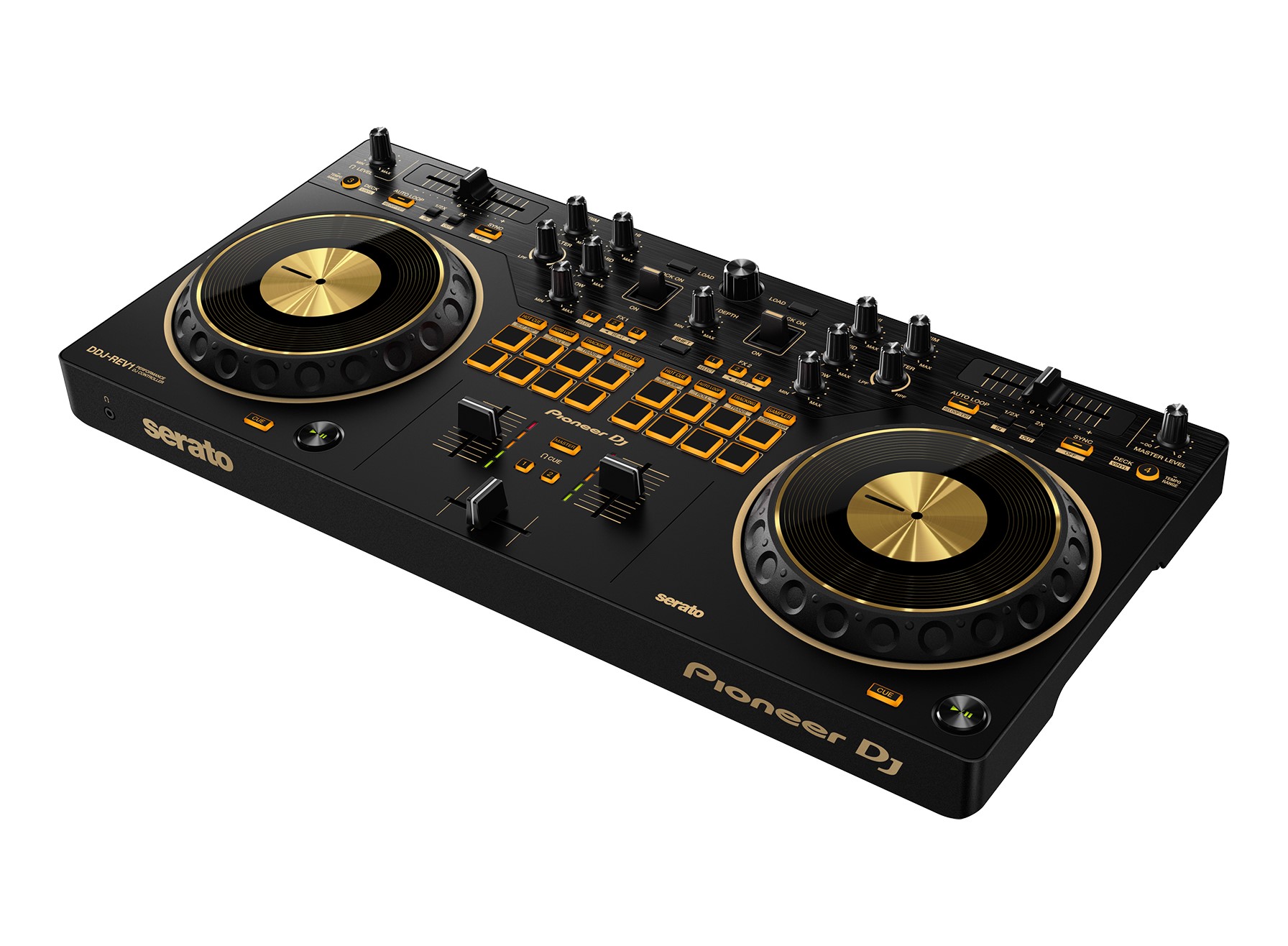 Controlador dj pioneer ddj-rev1-n de 2 canales dorado 