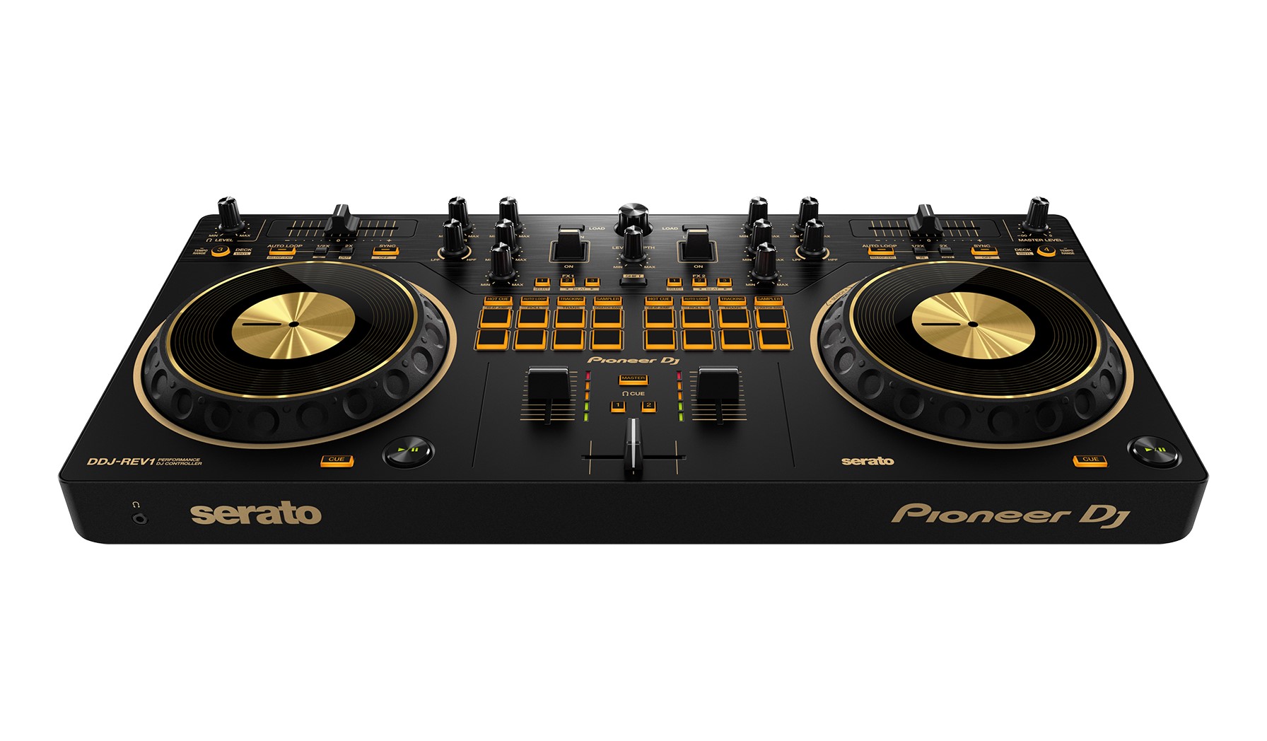 Controlador dj pioneer ddj-rev1-n de 2 canales dorado 