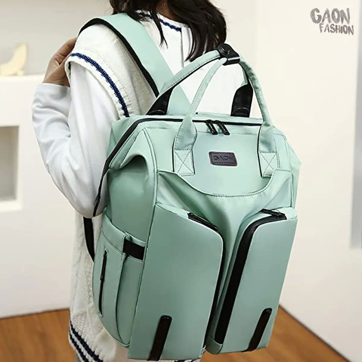 Mochila Bolsa Impermeable Para Mujer Casual Backpack Juvenil Esmeralda