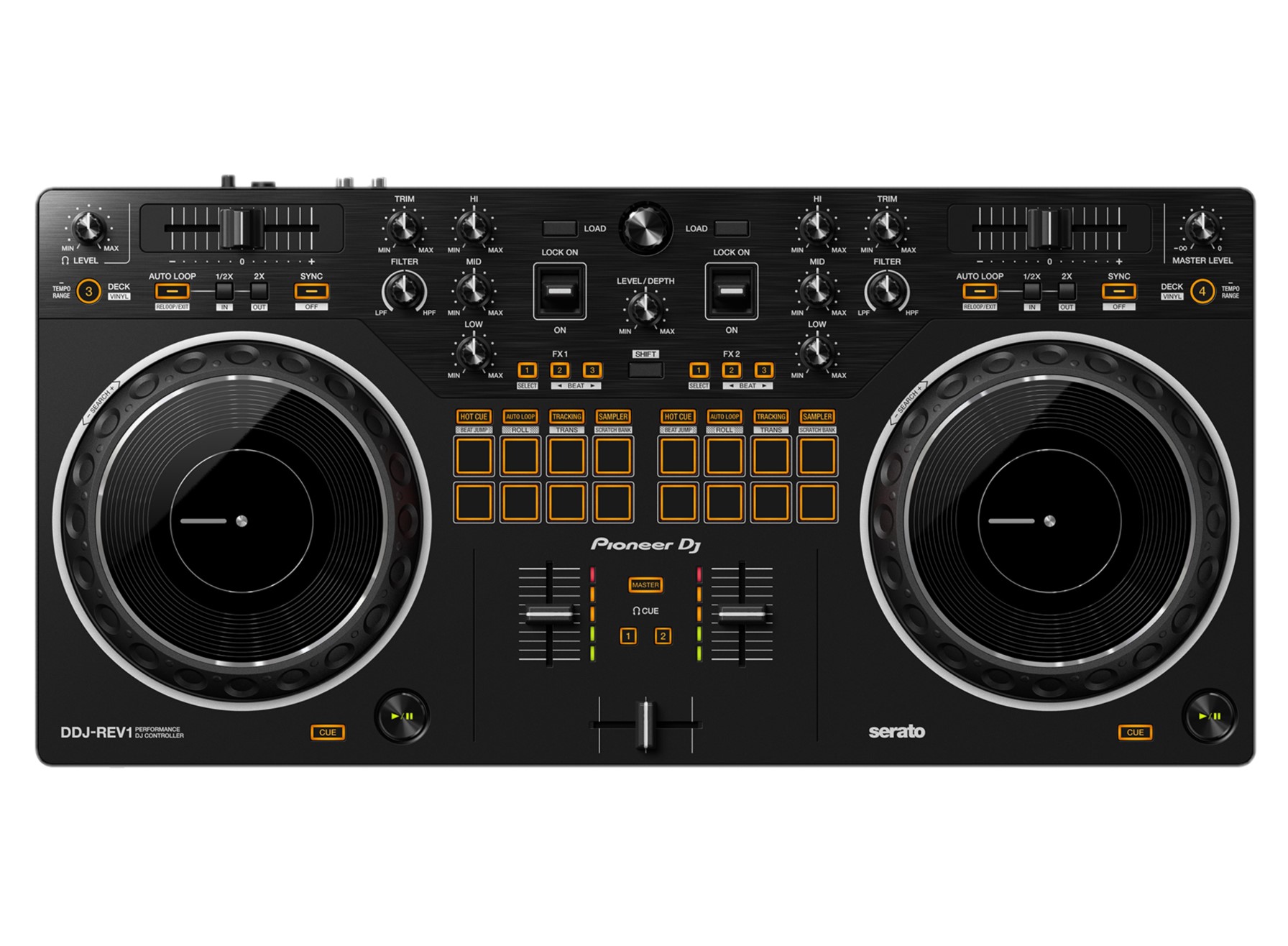 Controlador Dj De 2 Canales Pioneer Ddj-rev1 Serato Dj Negro