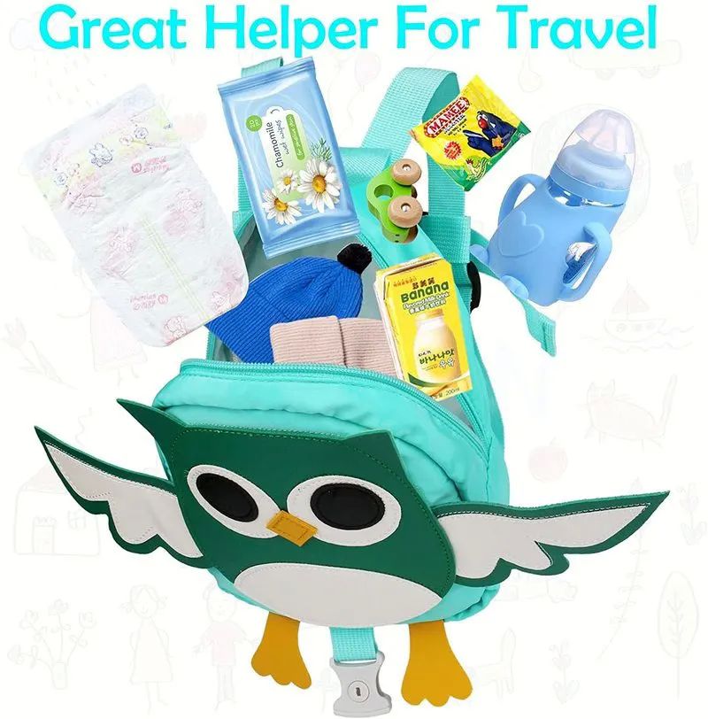 Mochila 2 En 1 Con Corea Anti Pérdida Para Niños Buho