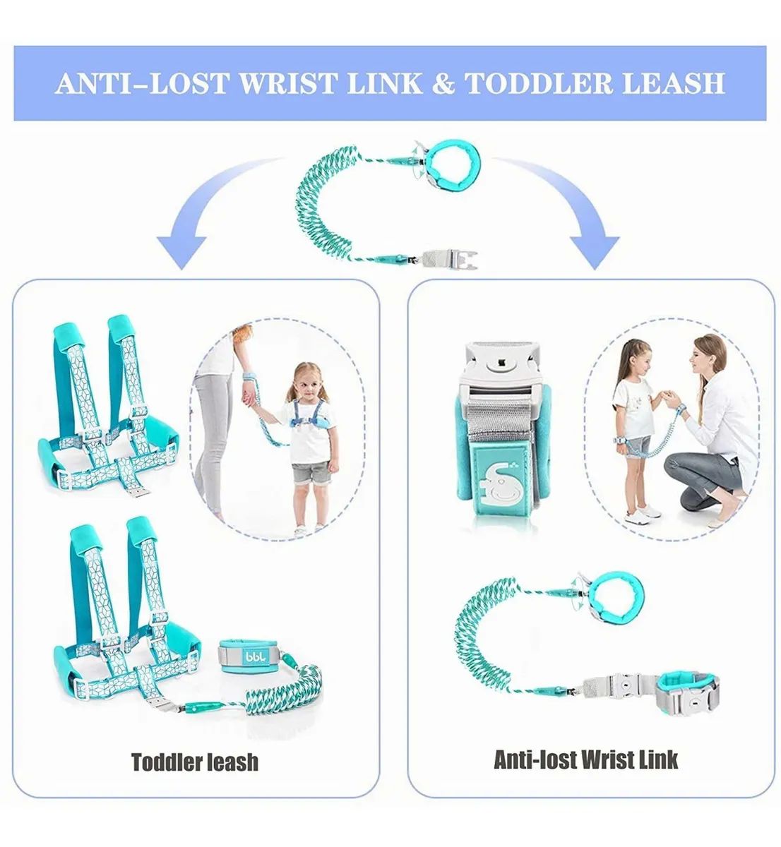 Muñequera De Seguridad Con Arnés Infantil