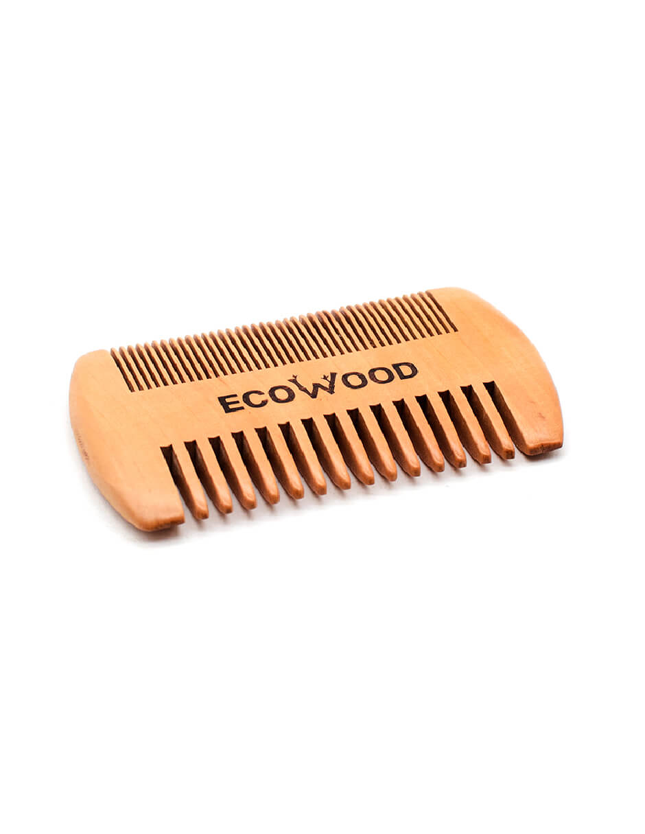 Peine de Barba y Bigote para Hombre Ecowood de Bambú con Funda de Vinil Incluida