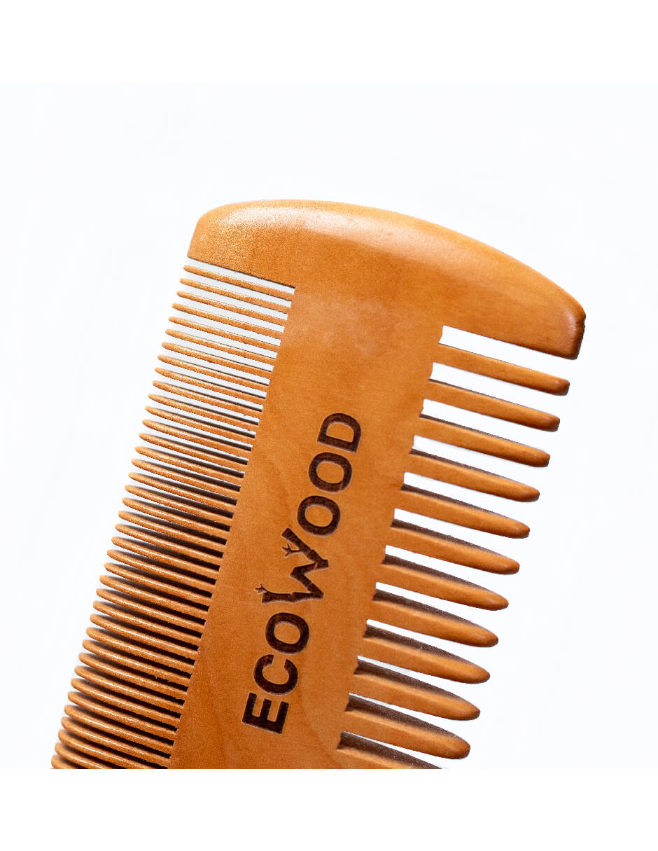 Peine de Barba y Bigote para Hombre Ecowood de Bambú con Funda de Vinil Incluida