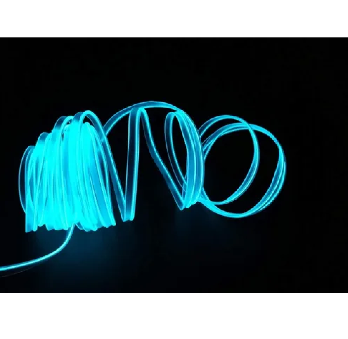 Wire Hilo 3m Luminoso Luz Neon Led Tira Neon Azul Hielo