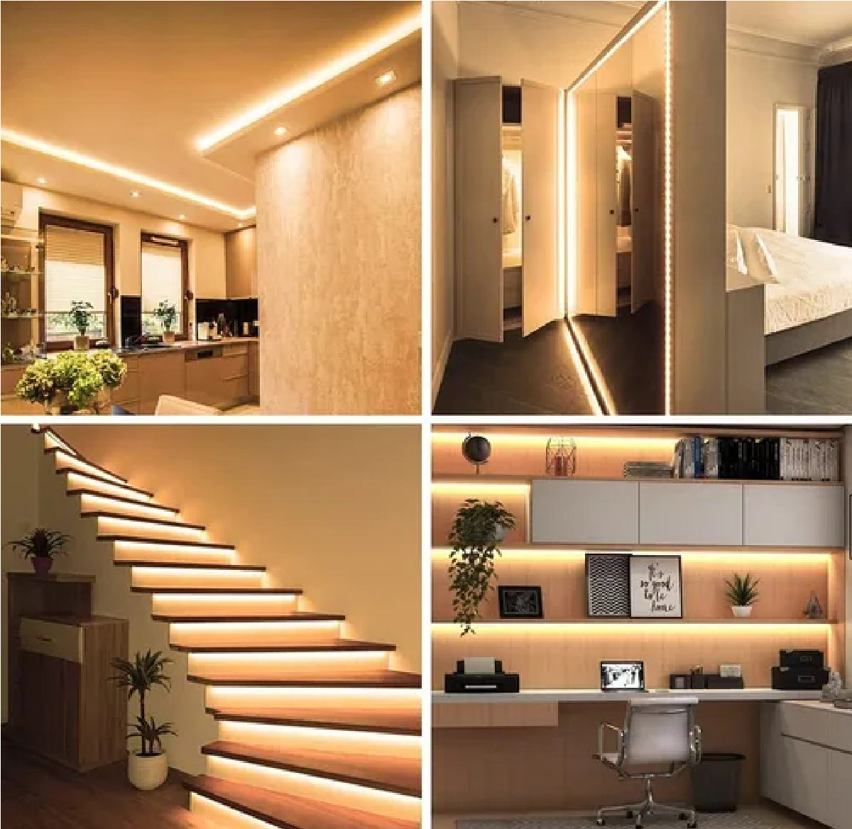 Tira Usb  Led De Luz Blanca Fría Cálida Decoración 2x5m