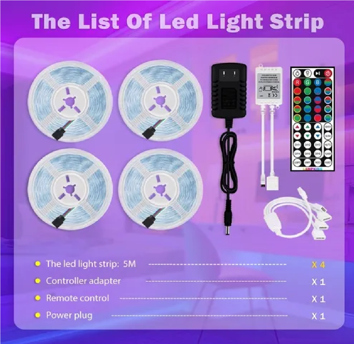 Tira Led Multicolor Luces Led Rgb 20m Control 