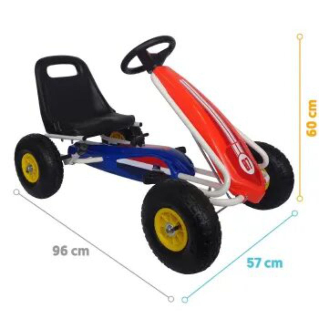 Go Kart Pedales Flying Wheel Montable Llantas De Caucho