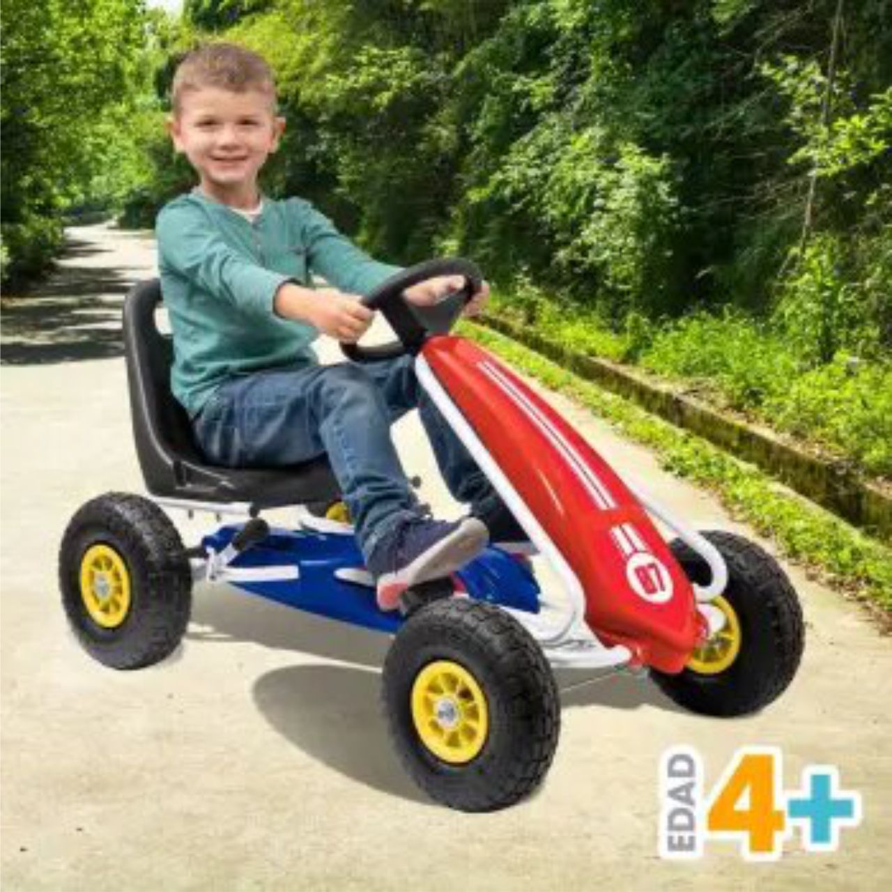 Go Kart Pedales Flying Wheel Montable Llantas De Caucho