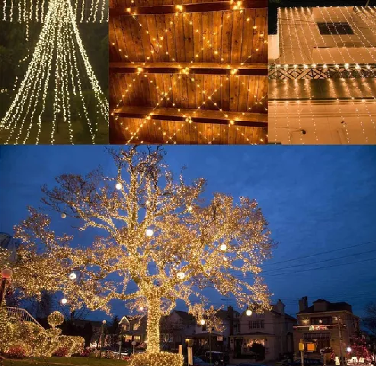  Luces Led Guirnalda De Solar  Exterior Jardin