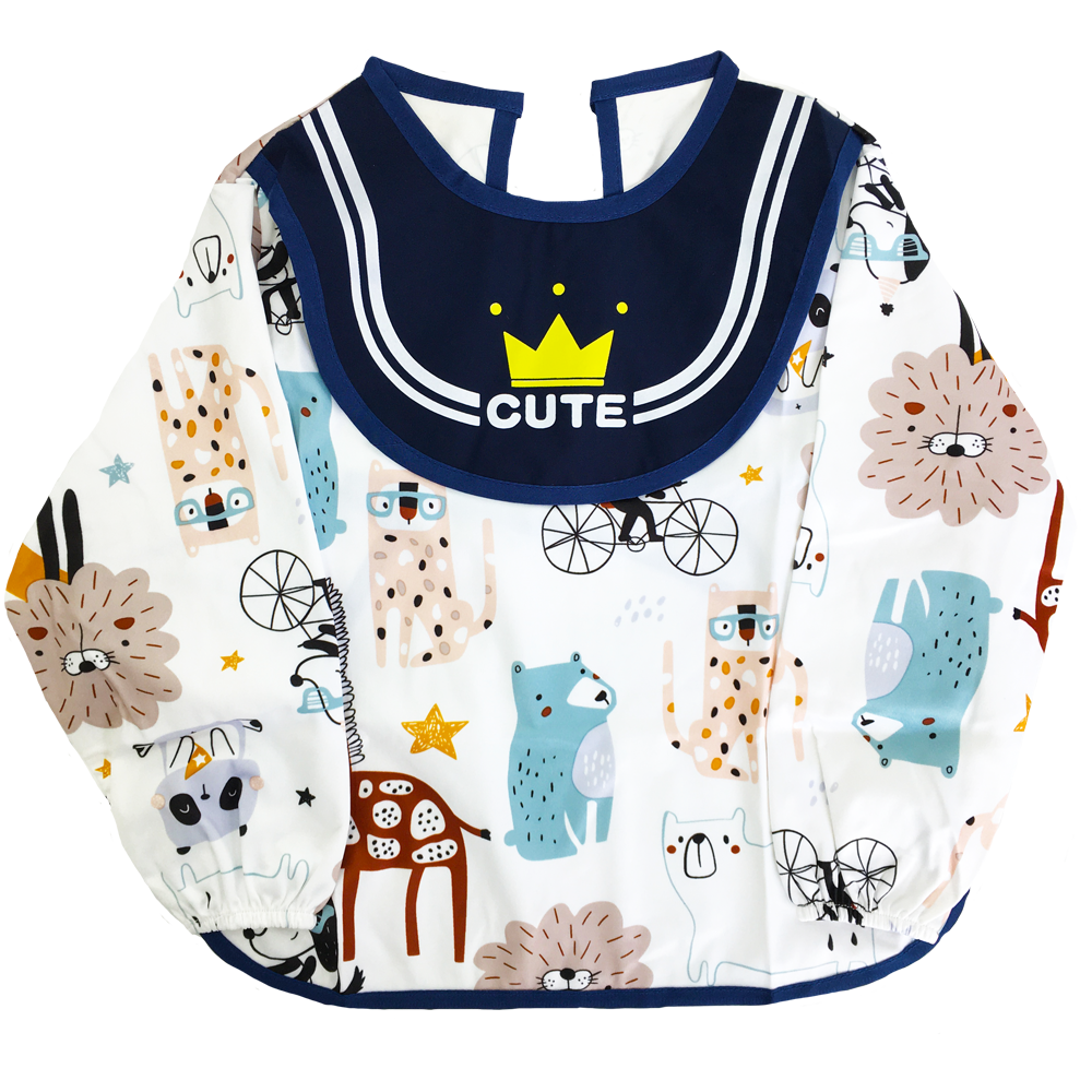 Baberos Impermeable De Manga Larga Para Niños Algodón EcobabyOriginal