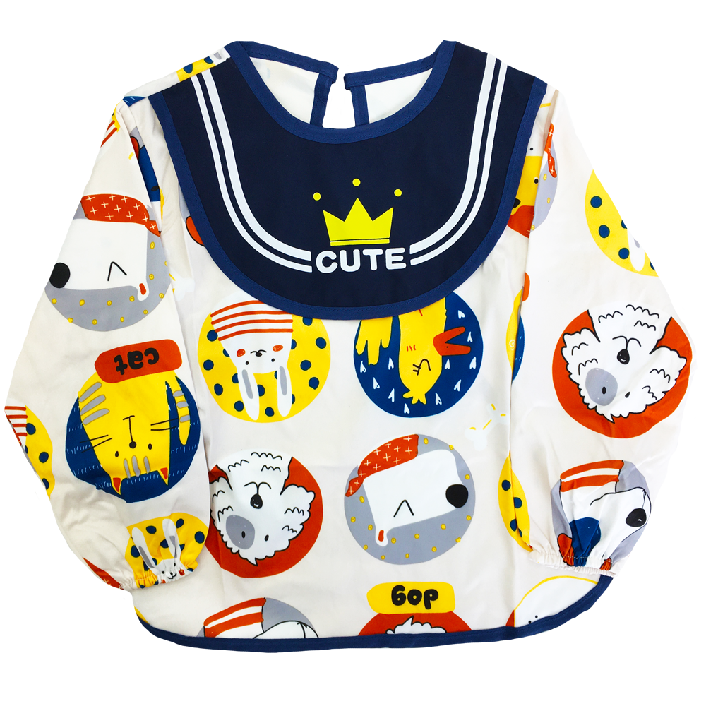 Baberos Impermeable De Manga Larga Para Niños Algodón EcobabyOriginal