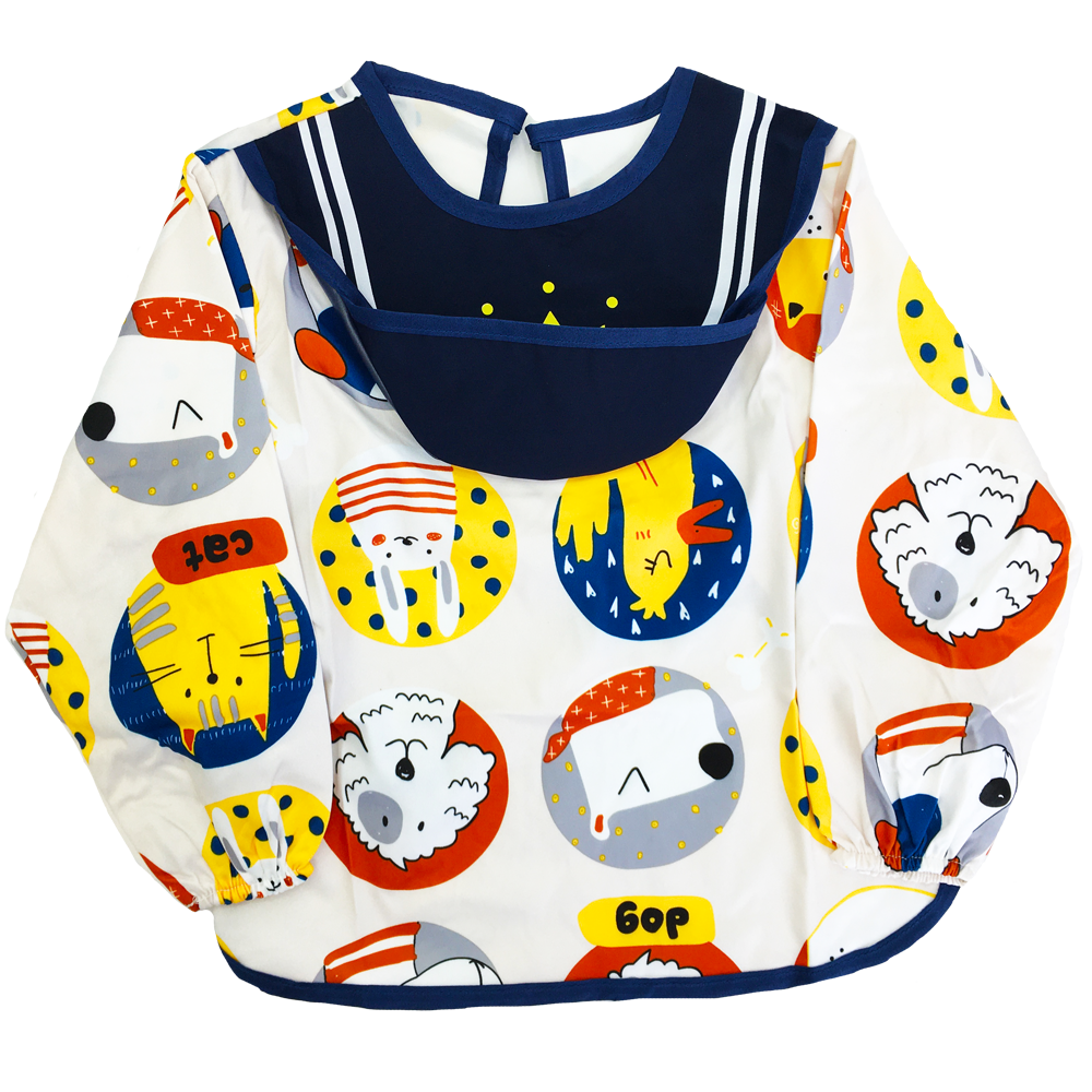 Baberos Impermeable De Manga Larga Para Niños Algodón EcobabyOriginal