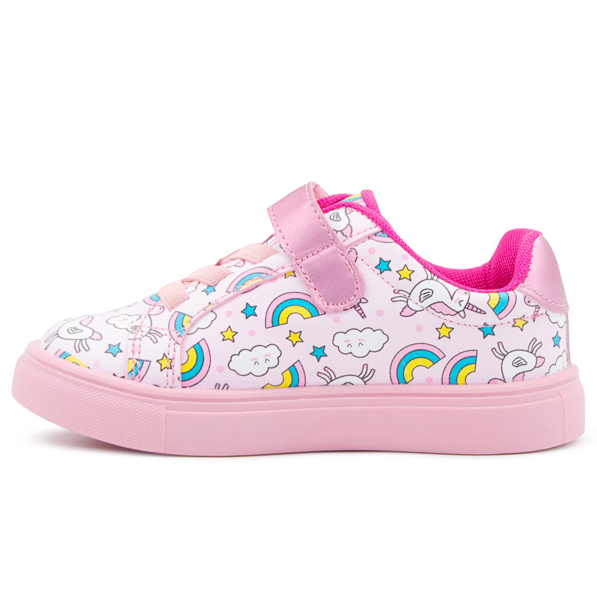 Tenis Moda Choclo Tropicana Unicornio Velcro Rosa 12-21