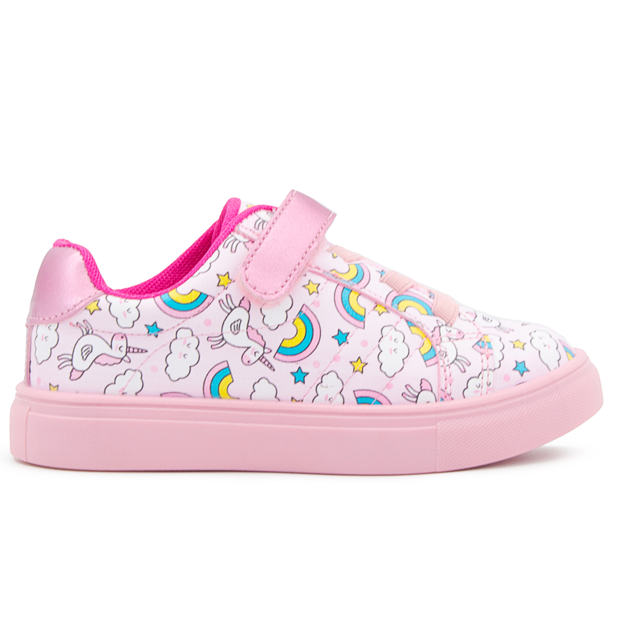 Tenis Moda Choclo Tropicana Unicornio Velcro Rosa 12-21