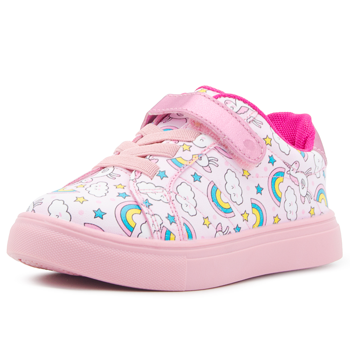 Tenis Moda Choclo Tropicana Unicornio Velcro Rosa 12-21