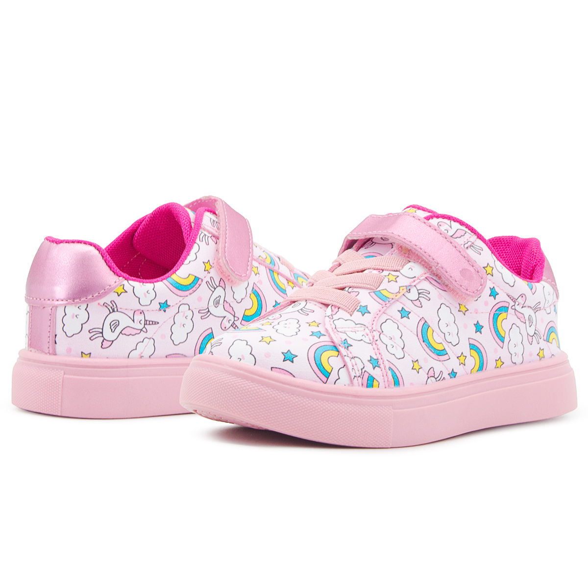 Tenis Moda Choclo Tropicana Unicornio Velcro Rosa 12-21