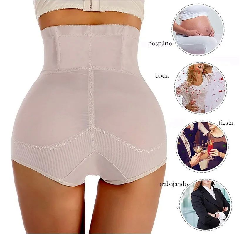 Panty Faja Reductora Calzón Levanta Pompa Beige XL