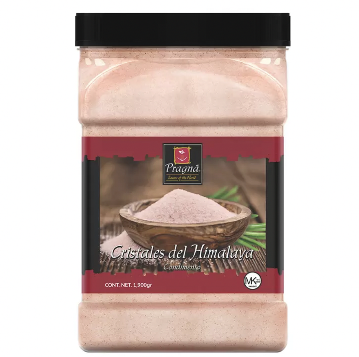 Sal Rosa Cristales del Himalaya bote de 1.9 kg. Pragna 