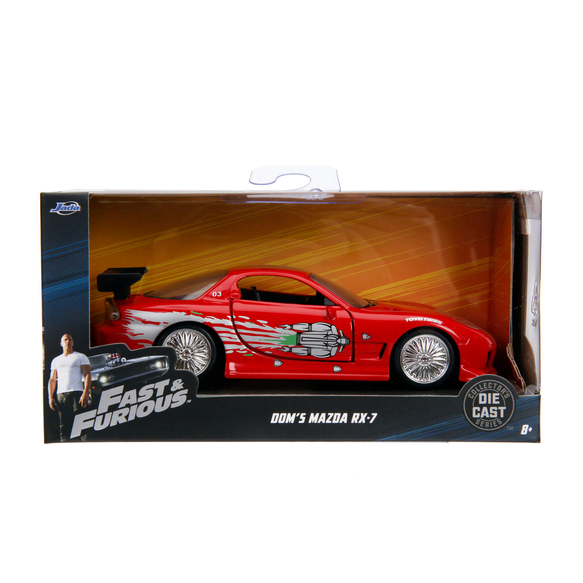 Dom 1995 Mazda RX-7  Rápido y Furioso Jada Toys Escala 1:32 