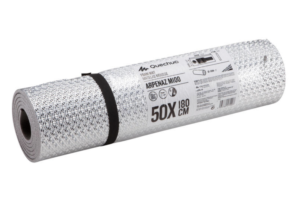 Colchoneta Aislante Quechua espuma trekking mt100 de 180x50 cm 