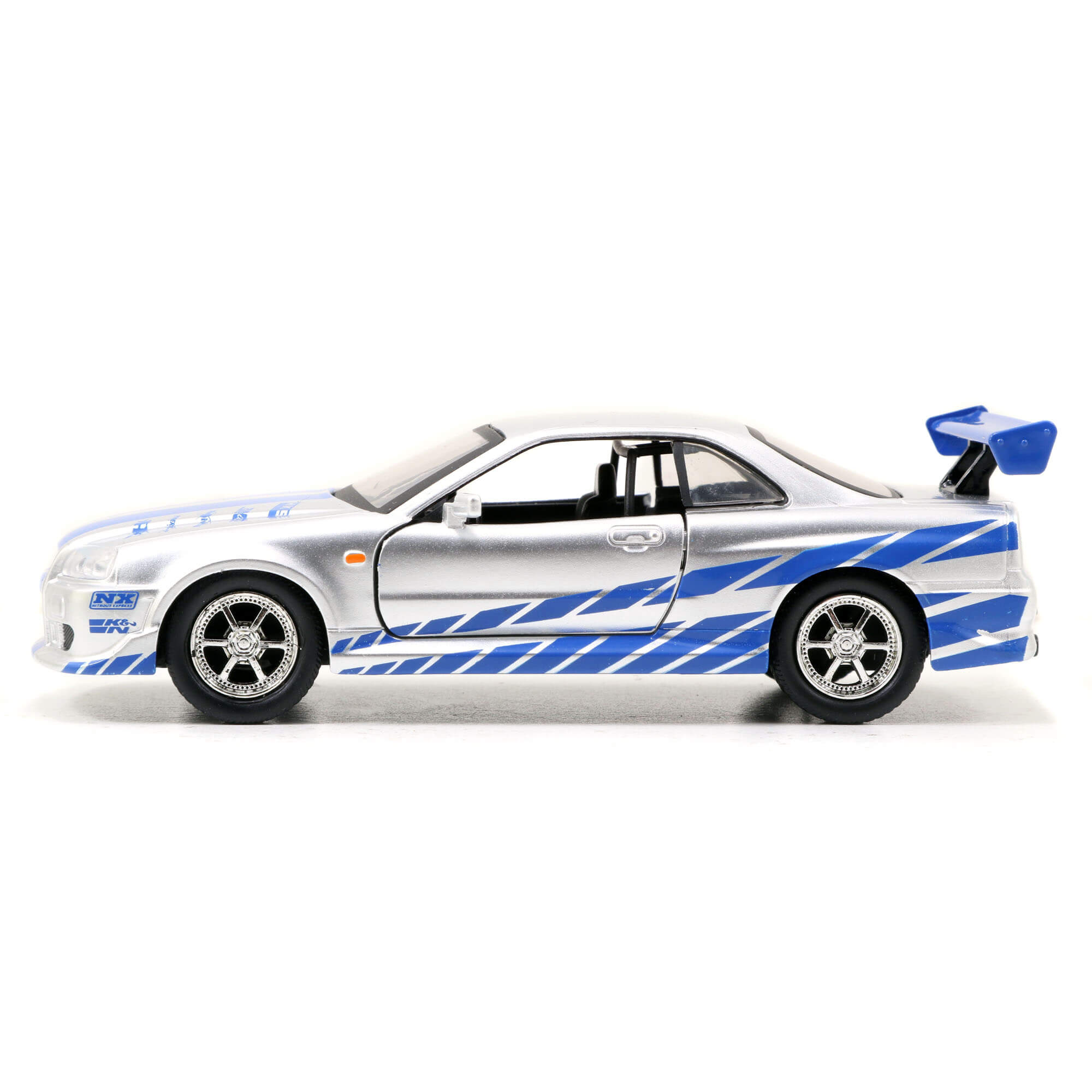 Brian 2002 Nissan Skyline GT-R (BNR34) PLATA Rápido y Furioso Jada Toys Escala 1:32