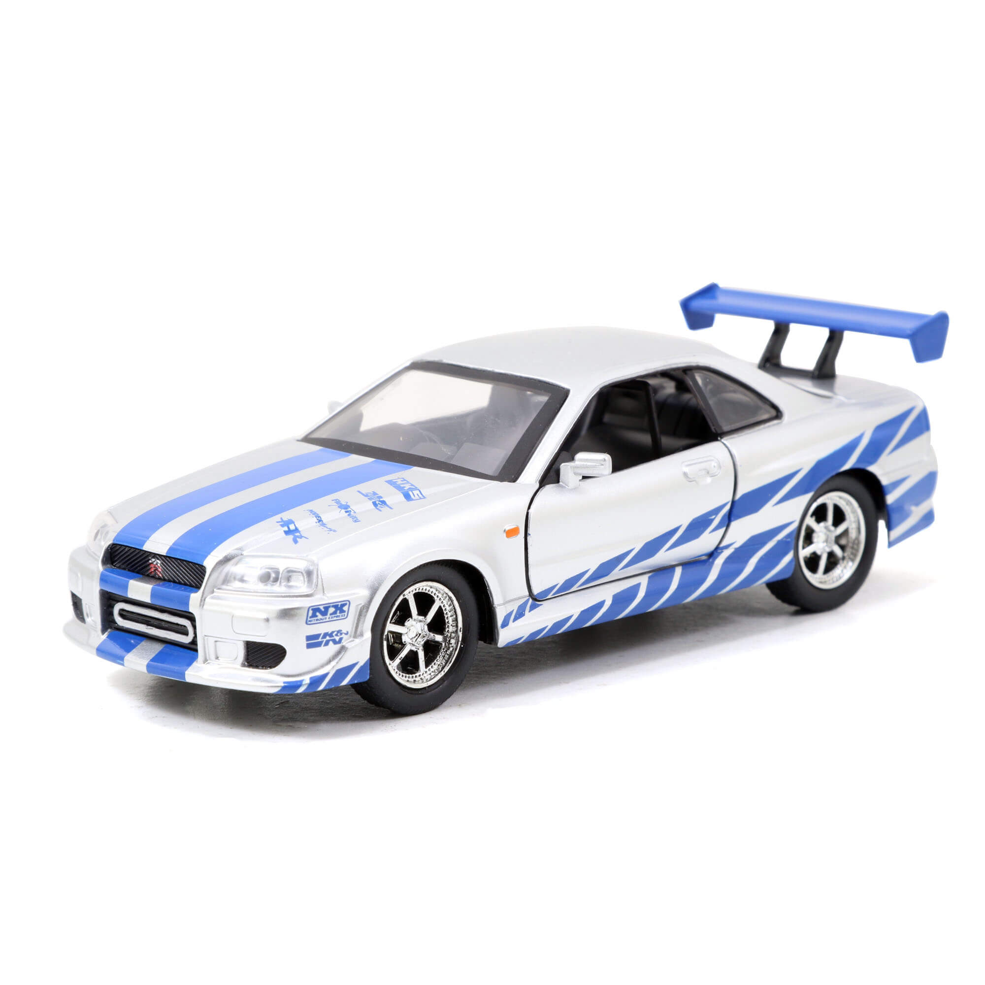 Brian 2002 Nissan Skyline GT-R (BNR34) PLATA Rápido y Furioso Jada Toys Escala 1:32