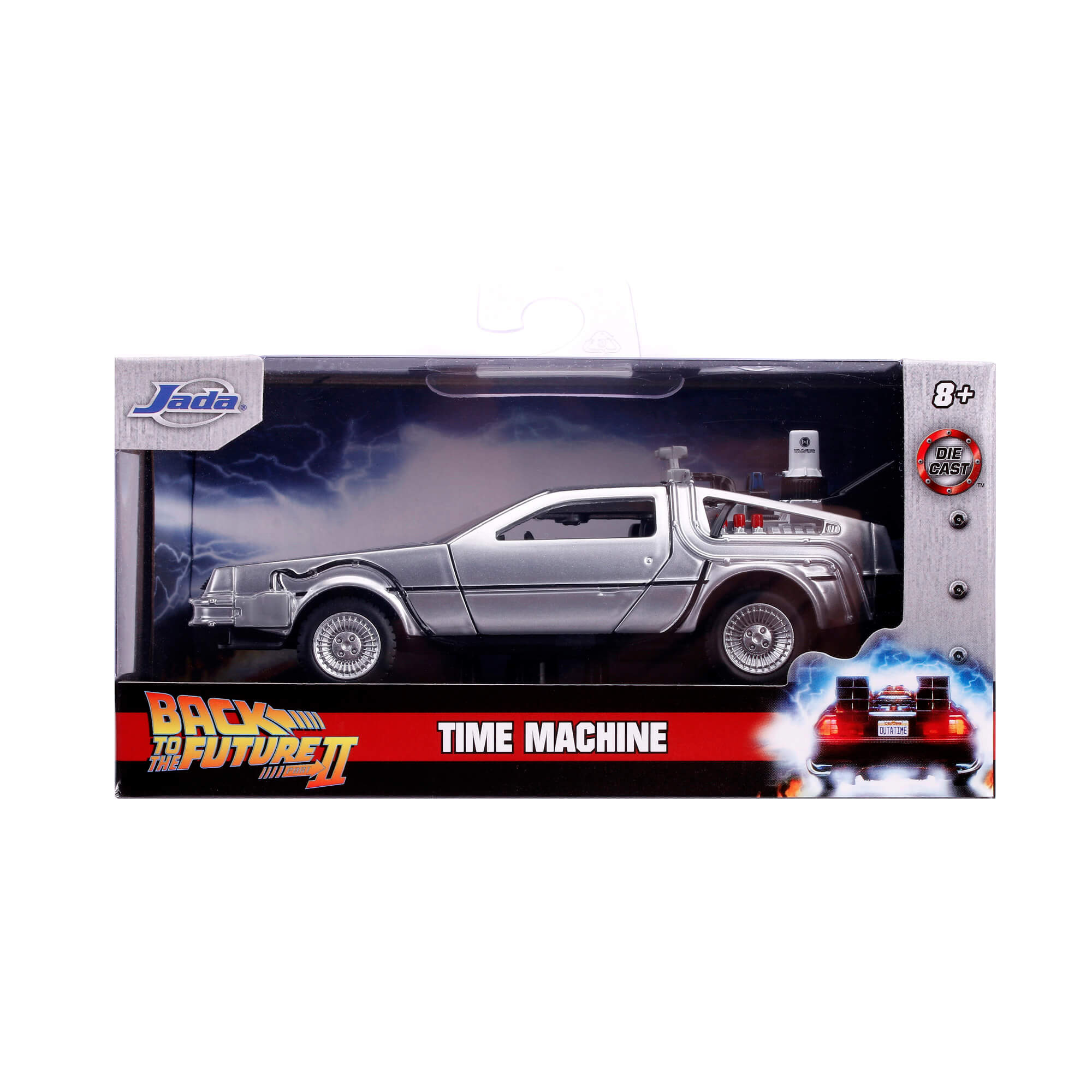 Back to the Future Delorean 2 Time Machine VOLVER AL FUTURO Jada Toys Escala 1:32