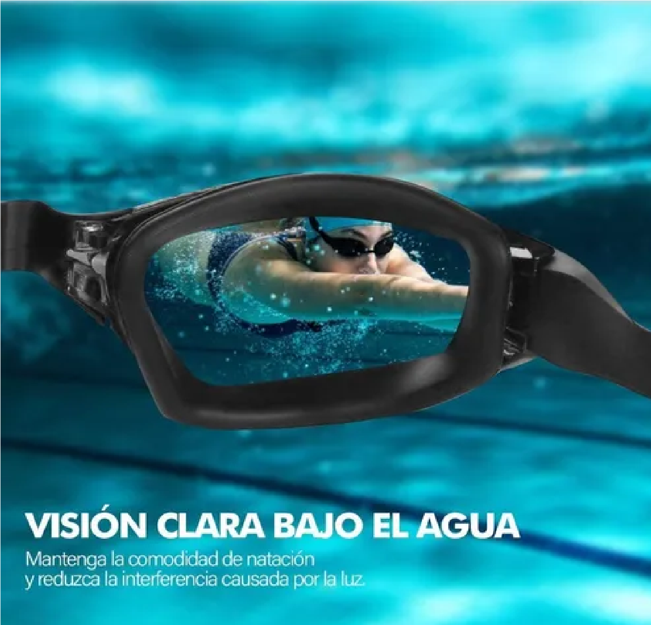 Set Goggles De Natación C/gorra/tapones Auditivos/clip De Nariz