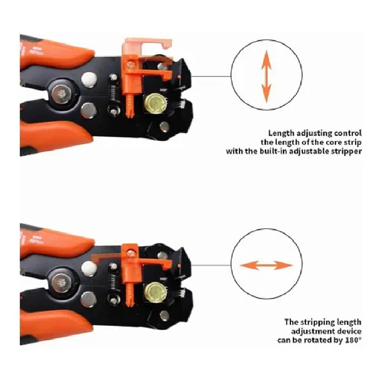 Alicates Pelacables Multifunción De 8 Pulgadas Naranja