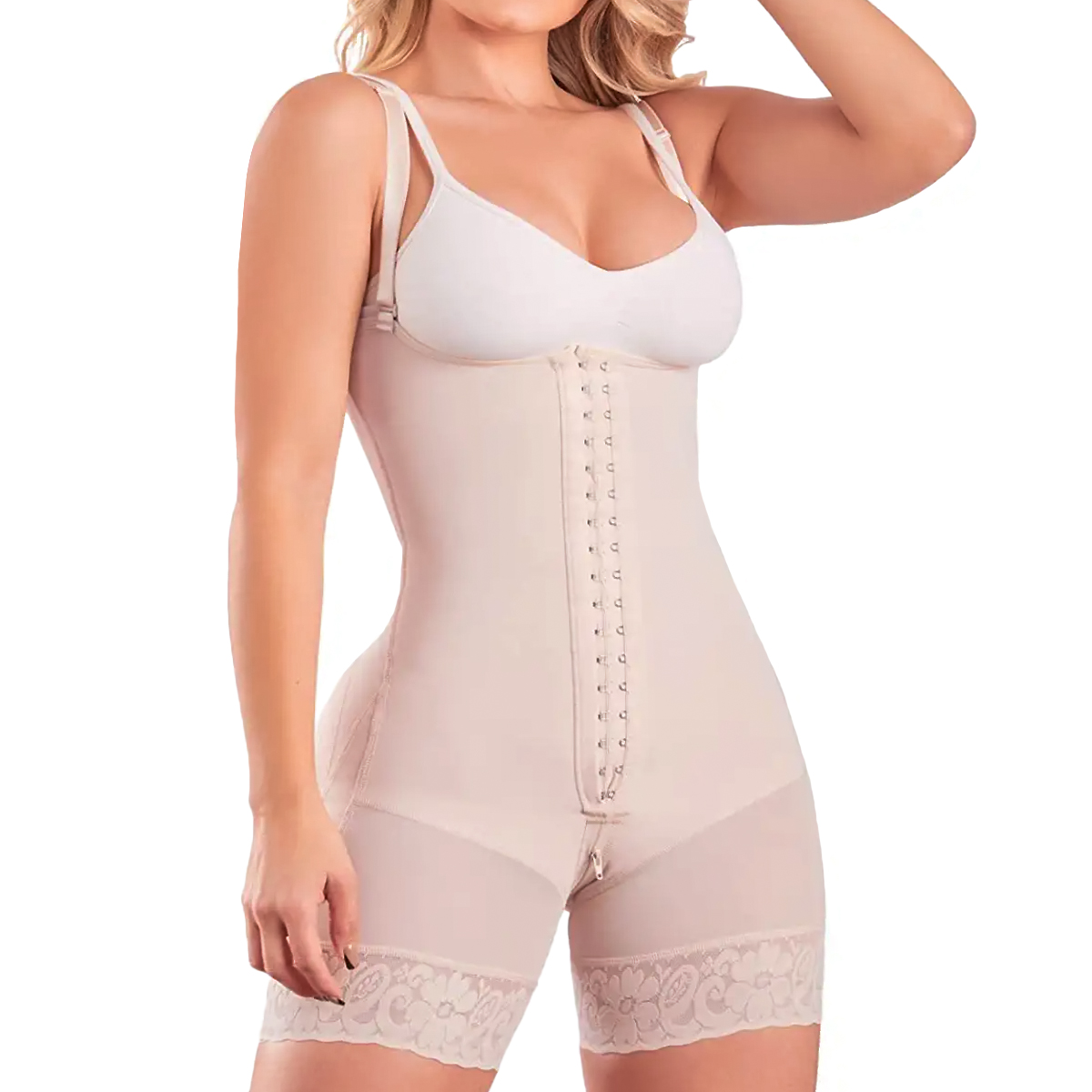 Fajas Colombianas Powernet Moldeador De figura, Faja Colombiana Reductora De Medidas Realce Natural, Faja Colombiana Levanta Gluteos Para Mujer Con Broches Alta Compresion