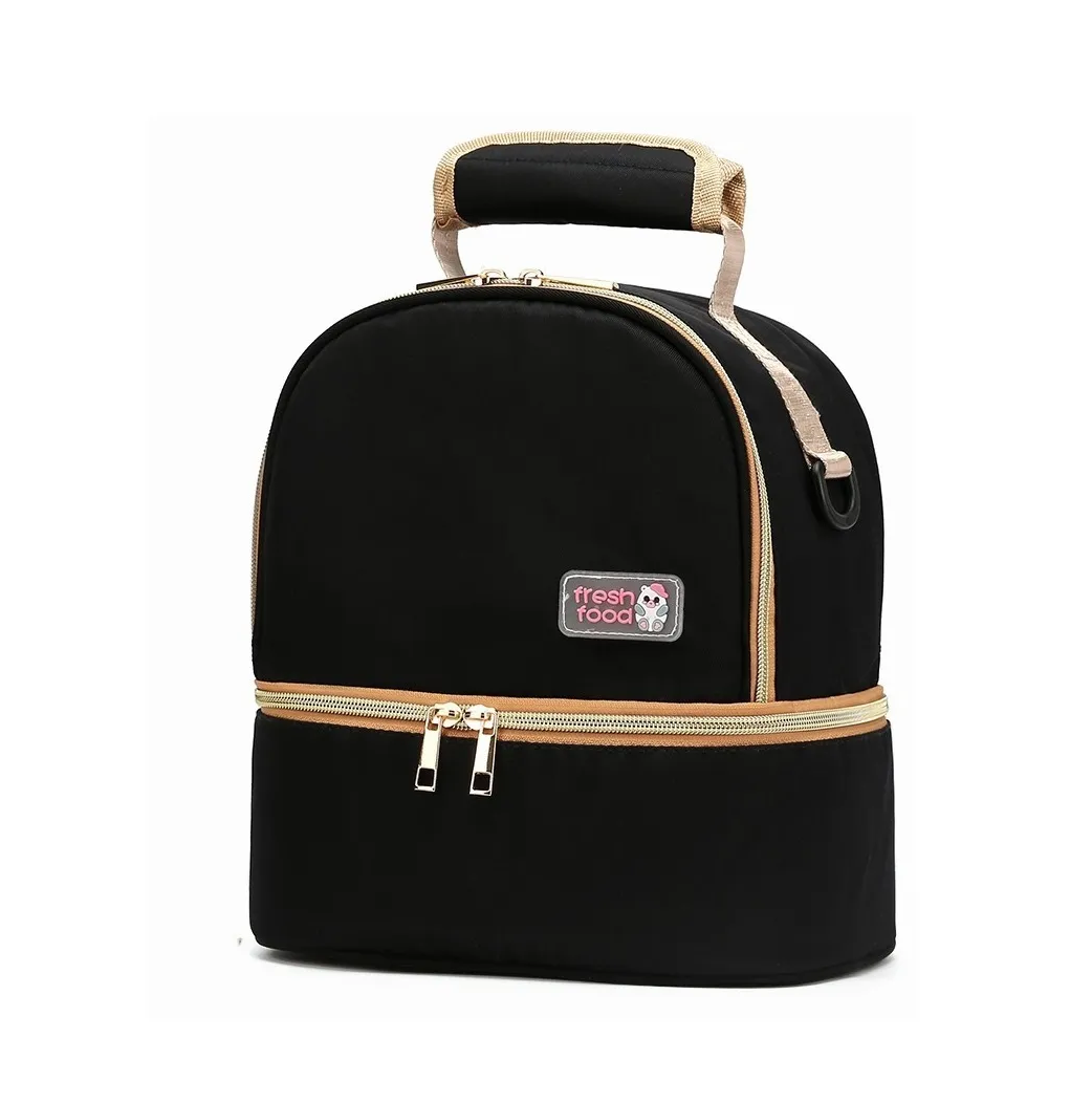 Lonchera Térmica 3 En 1 Lonchera Moderna Negra