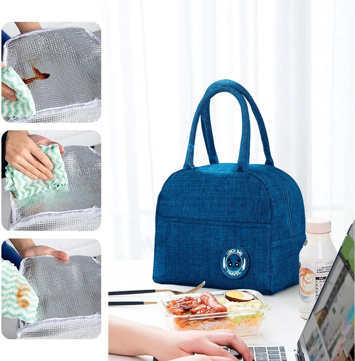 Lonchera Térmica Bolsa Color Azul