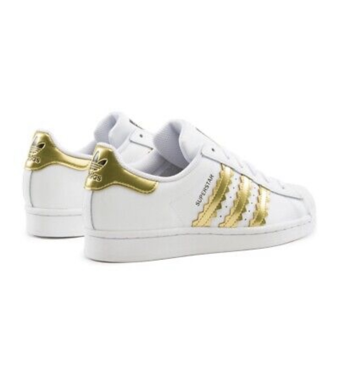 TENIS ADIDAS SUPERSTAR FOUNDATION BLANCO CON DORADO (H03915)