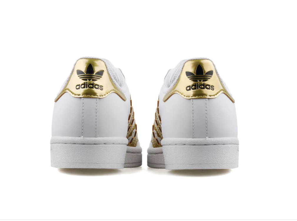 TENIS ADIDAS SUPERSTAR FOUNDATION BLANCO CON DORADO (H03915)