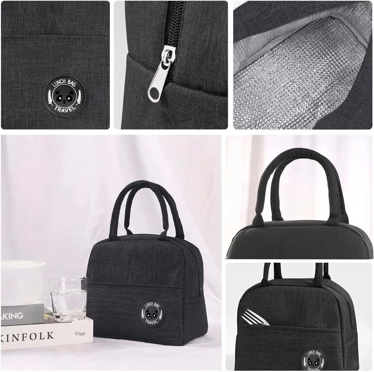 Lonchera Térmica Bolsa Color Negro