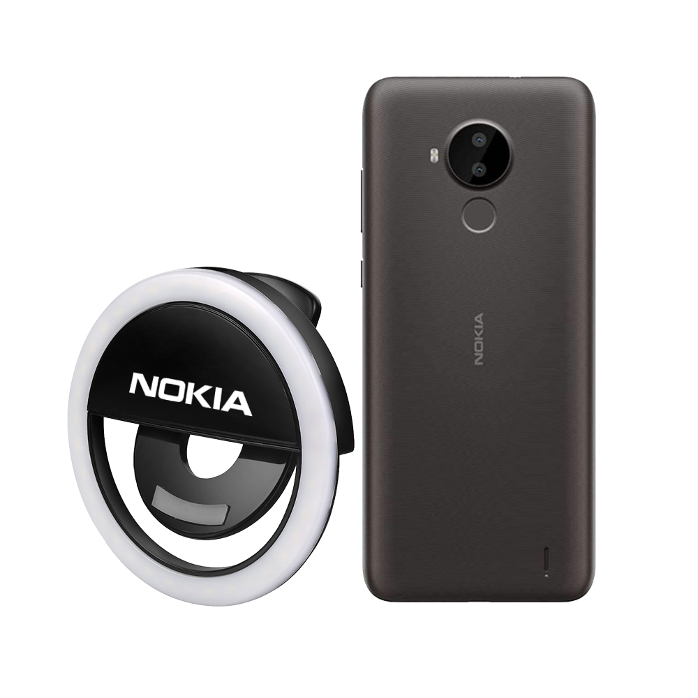 Nokia C30 2/64GB Gris Chromo (Dual SIM)+ Mini aro de luz 