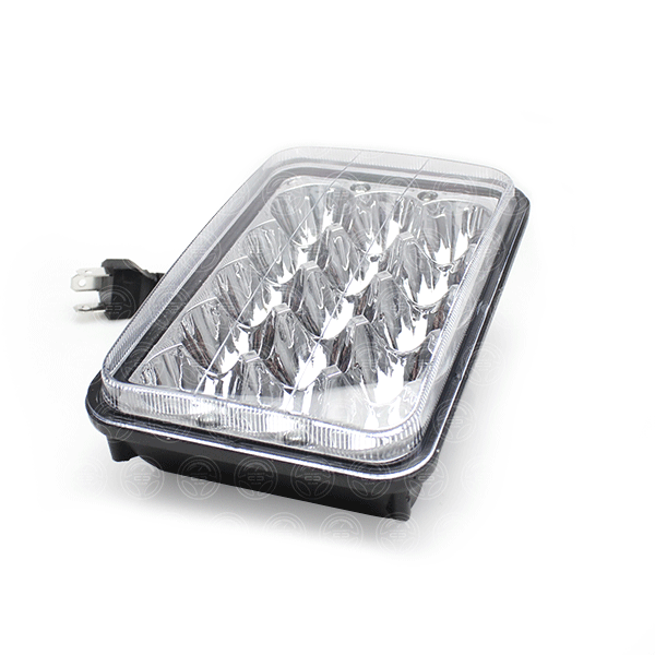 2 Faros Unidad Cuadrada Rectangular 15 Leds 4x6 Alta/Baja