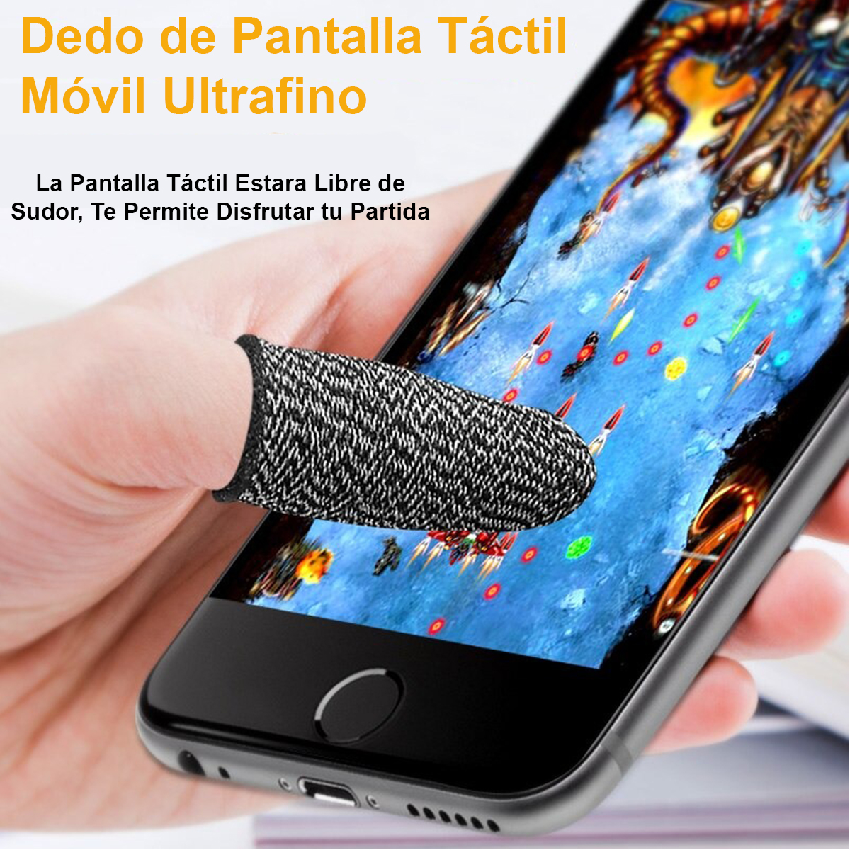 Funda P/ Dedos Antisudor Gamer Shot Teléfono Móvil 2 Pz