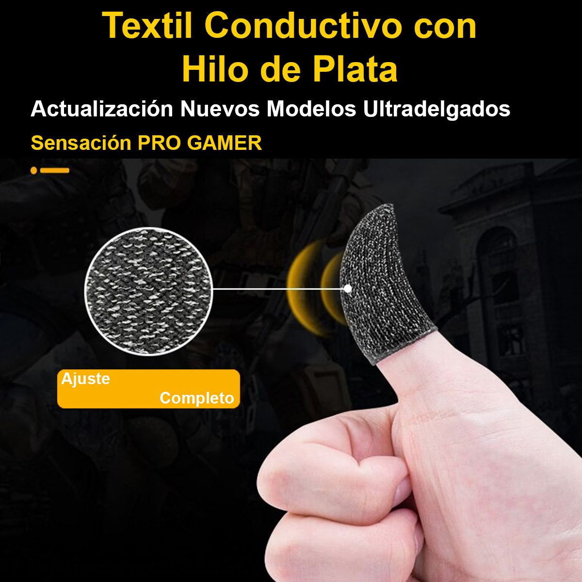 Funda P/ Dedos Antisudor Gamer Shot Teléfono Móvil 2 Pz