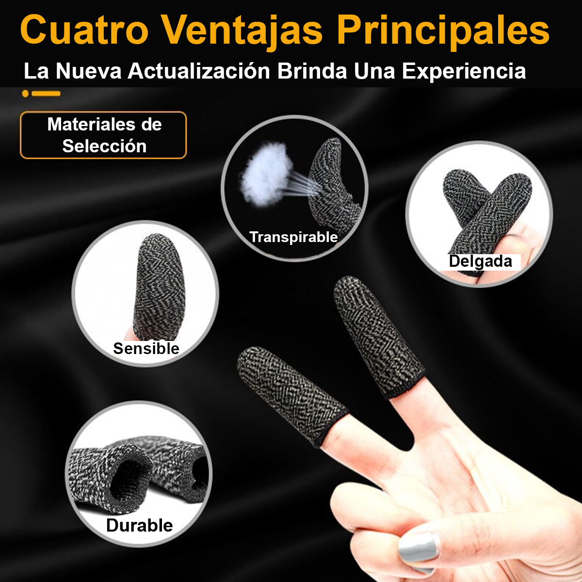 Funda P/ Dedos Antisudor Gamer Shot Teléfono Móvil 2 Pz