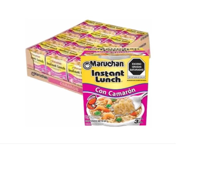 Sopa Maruchan Instantánea Sabor Camaron Caja De 24 Piezas 64 Gramos C/U