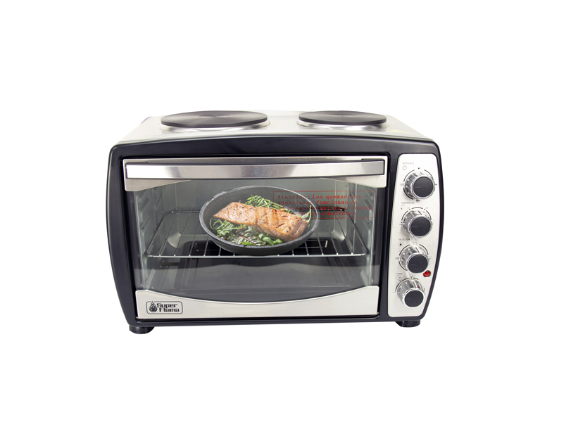 Horno eléctrico de acero inoxidable SUPRA HP-2P con dos quemadores superiores