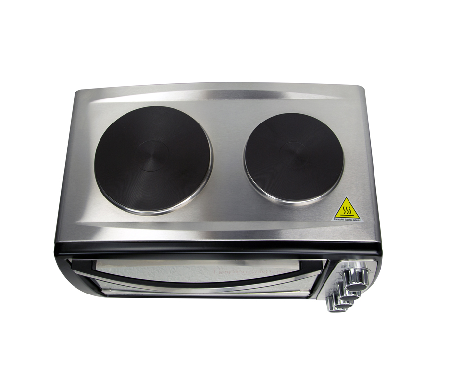 Horno eléctrico de acero inoxidable SUPRA HP-2P con dos quemadores superiores