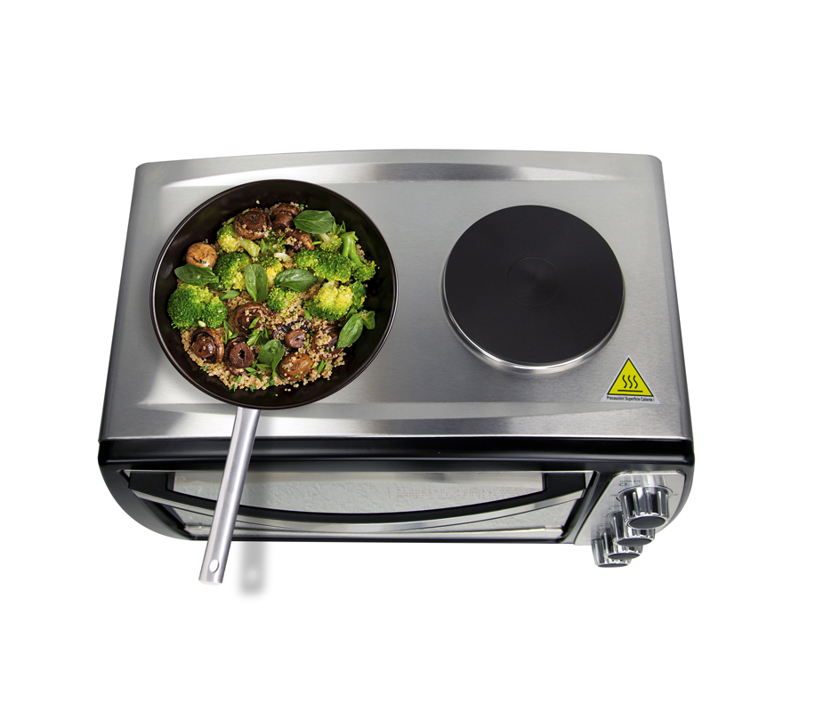 Horno eléctrico de acero inoxidable SUPRA HP-2P con dos quemadores superiores