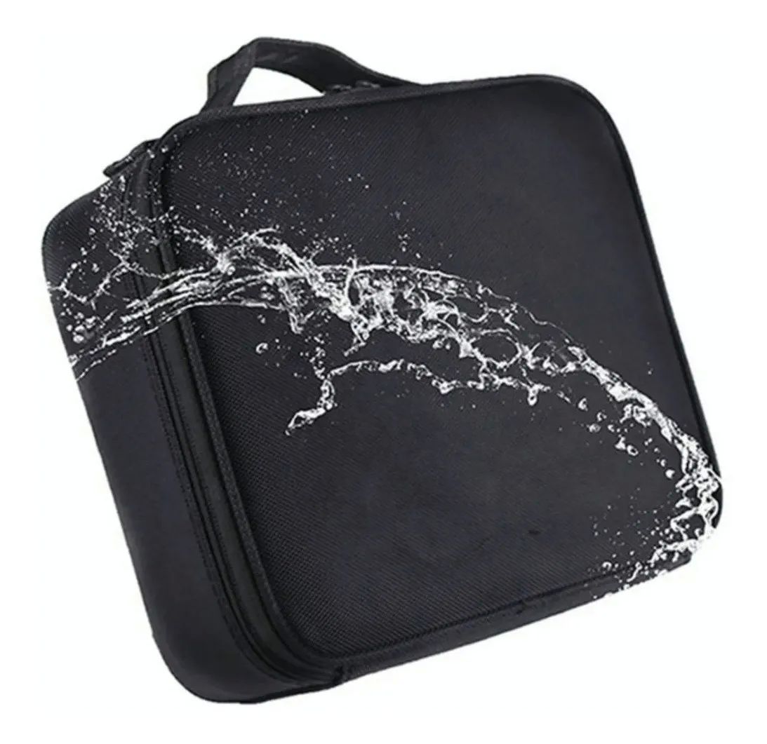 Maletín Maquillaje Cosmetiquera Con Divisor Ajustable Negra