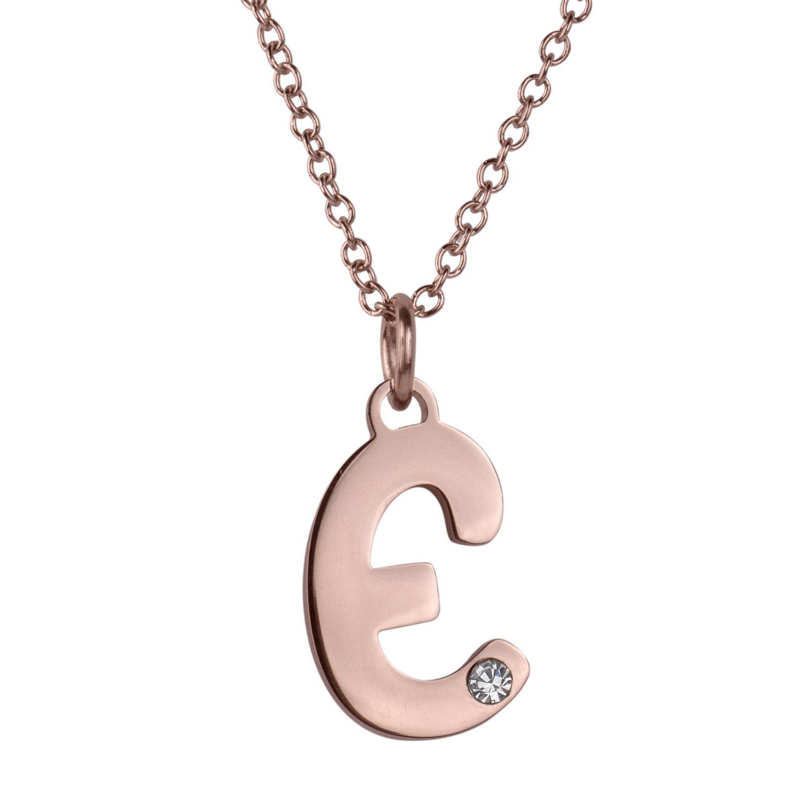 LuckyLy Set de Joyería para Mujer de Iniciales, Acero Inoxidable con Baño de Oro Rosa 18k y Zirconia Cúbica, Collar y Aretes Letras, Modelo Yara