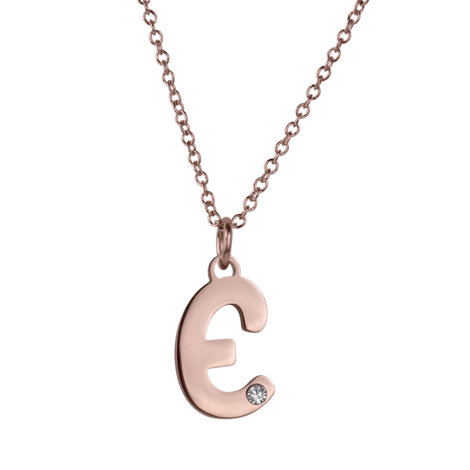 LuckyLy Set de Joyería para Mujer de Iniciales, Acero Inoxidable con Baño de Oro Rosa 18k y Zirconia Cúbica, Collar y Aretes Letras, Modelo Yara