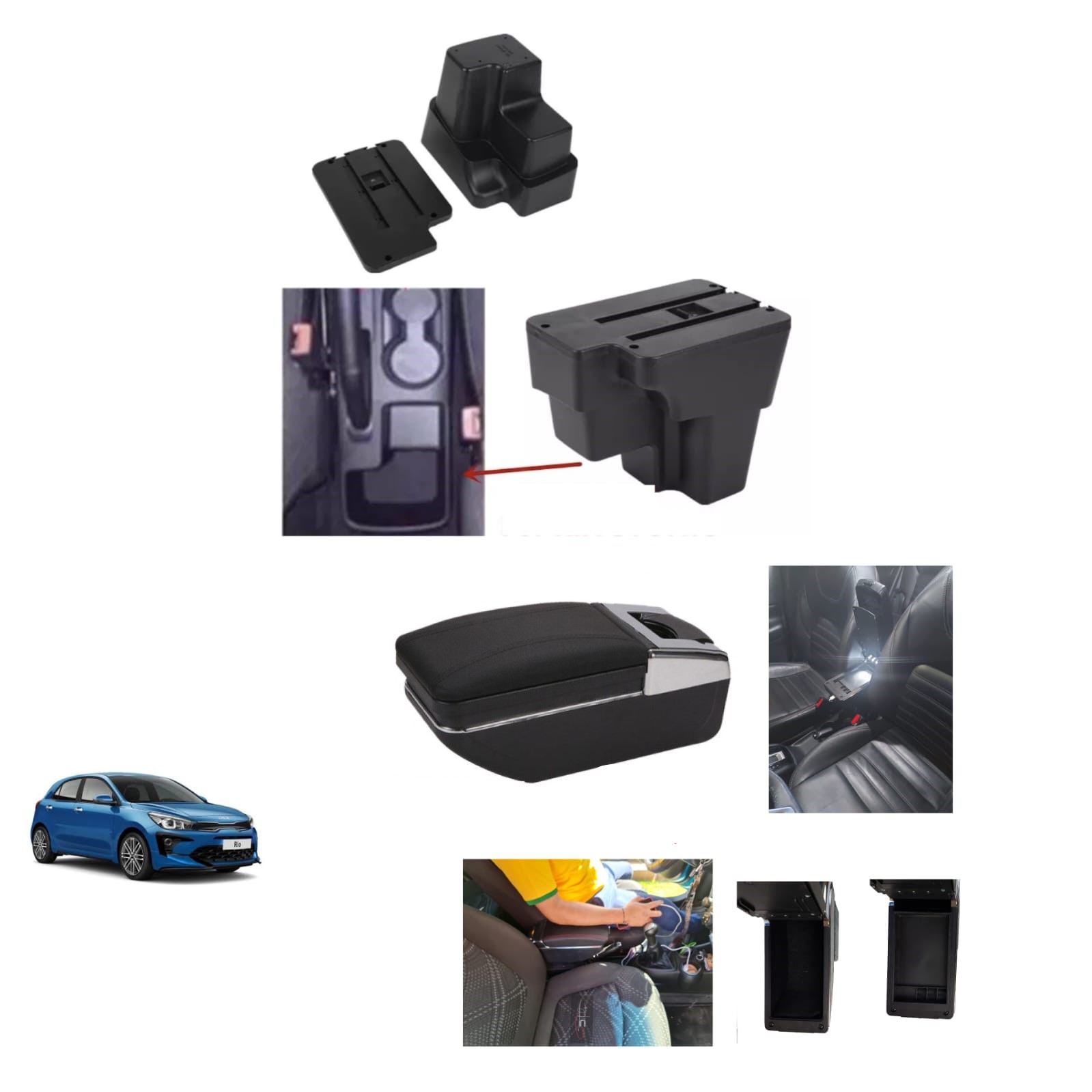 Descansa Brazos Kia Rio Consola Central