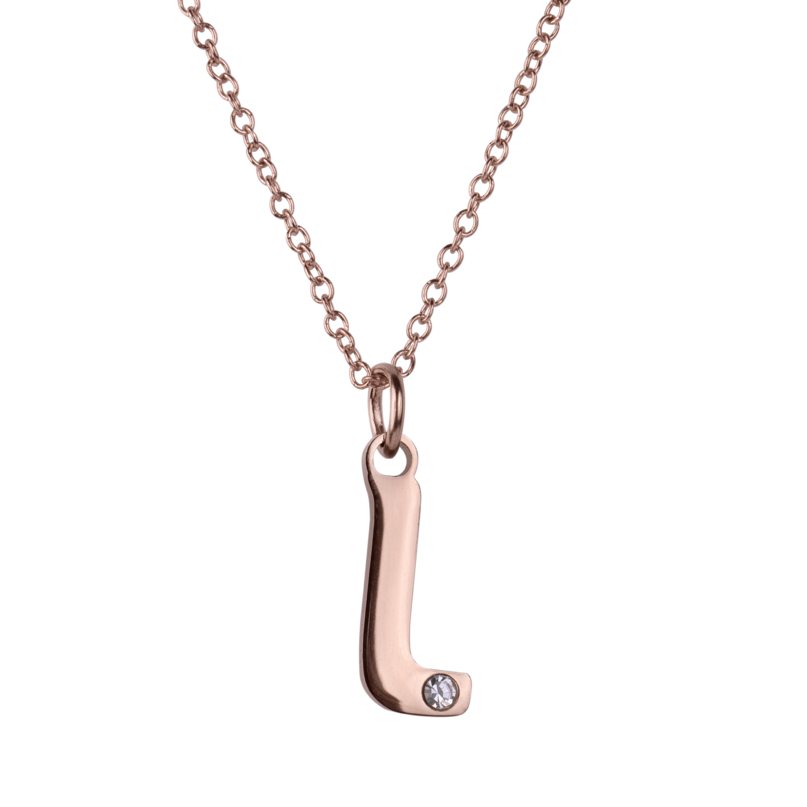 LuckyLy Set de Joyería para Mujer de Iniciales, Acero Inoxidable con Baño de Oro Rosa 18k y Zirconia Cúbica, Collar y Aretes Letras, Modelo Yara